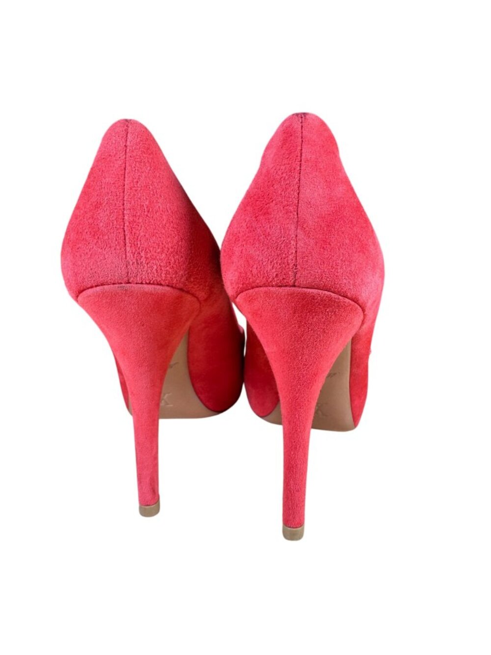 Louis Vuitton Red Suede Catania Peep Toe Platform Pumps Heels Size 38 - Picture 8 of 13